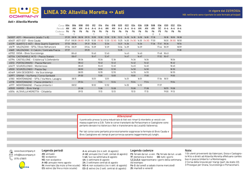 Orario trasporto extraurbano